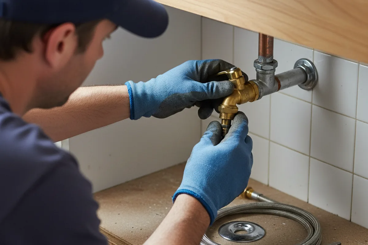 Shutoff valve and fitting work during Emergency Plumbing in Chatfield